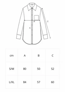 koszula unisex rozmiarówka