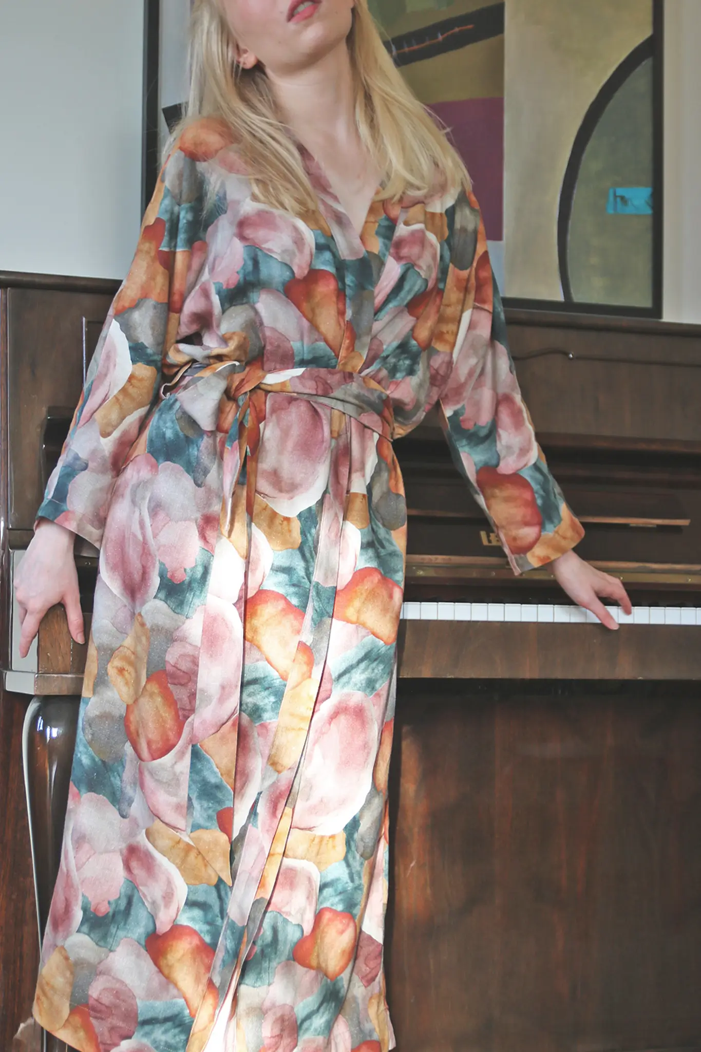 kimono83 » SNY VISION » ubrania dla kobiet i mężczyzn. lniane długie kimono z pianinem