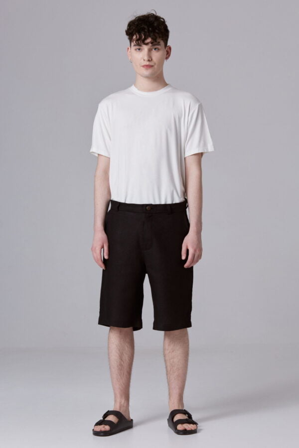 Linen Shorts Black