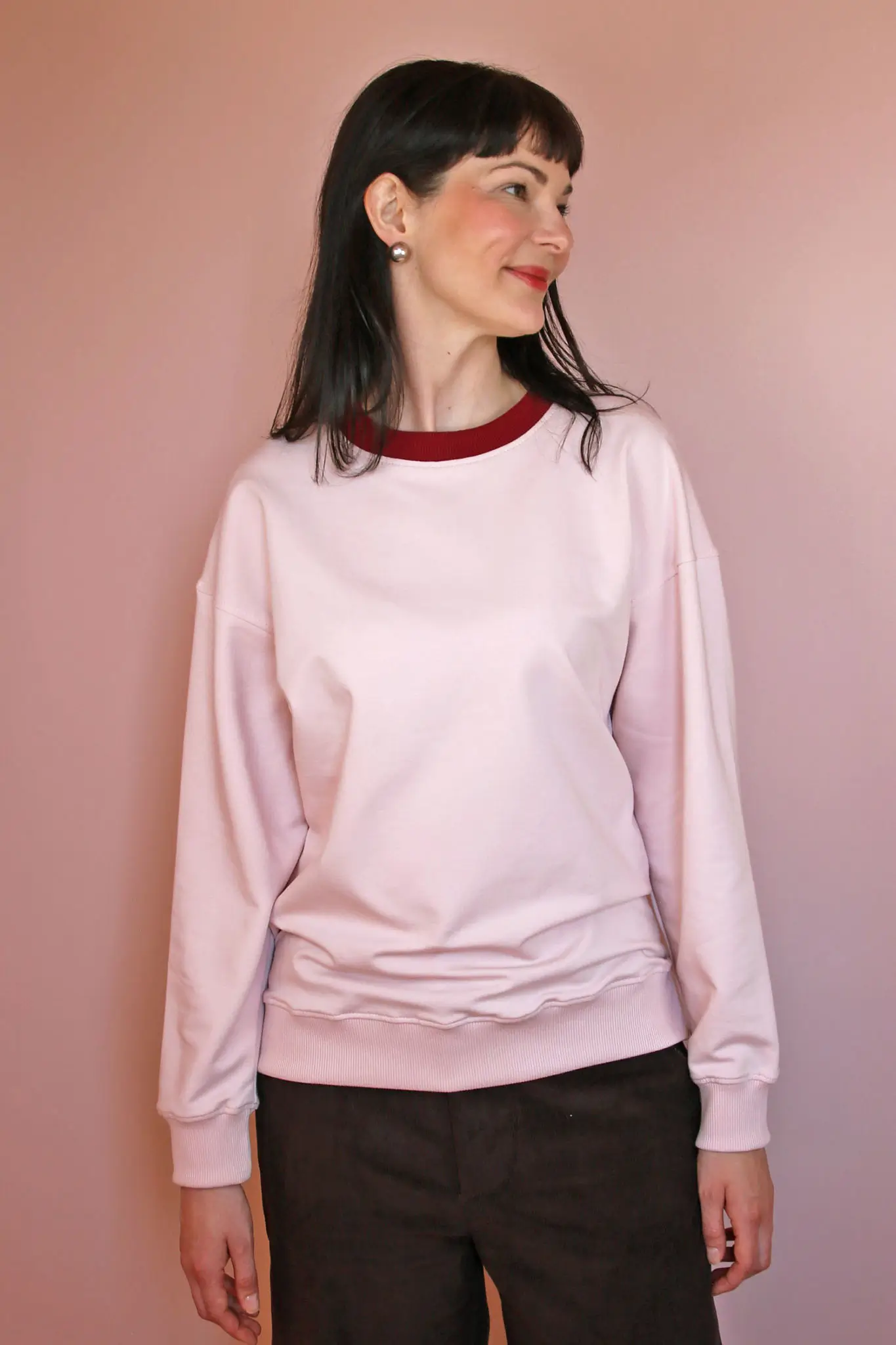 bluza pink + bordo