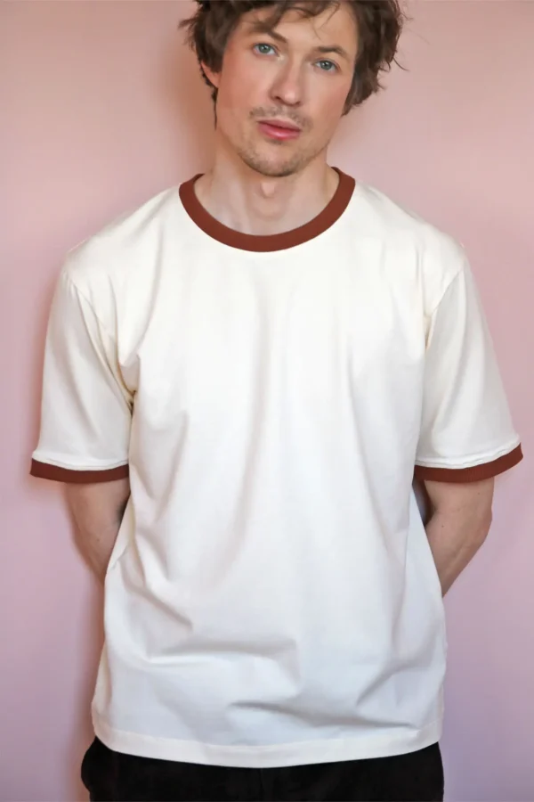 T Shirt Kremowy + Mocha