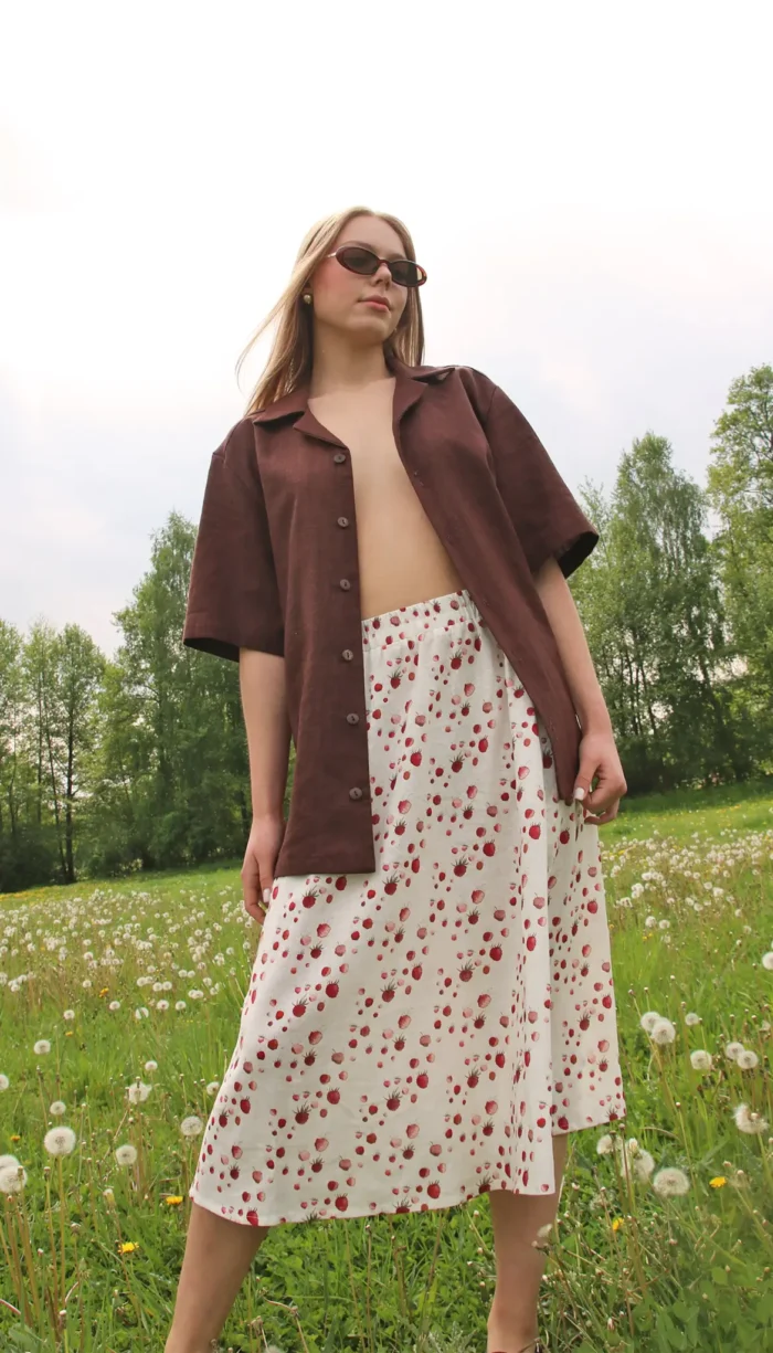 spódnica w poziomki