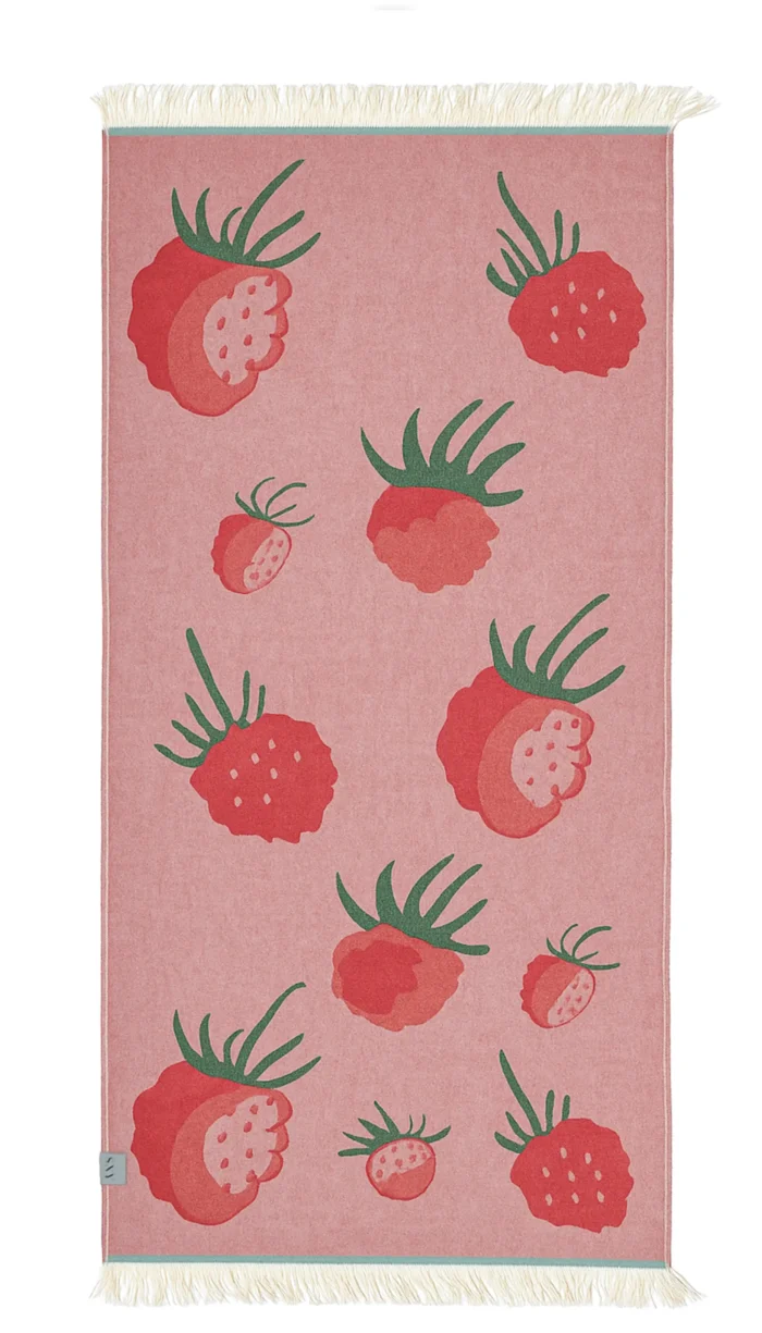 bambusowy ręcznik w poziomki