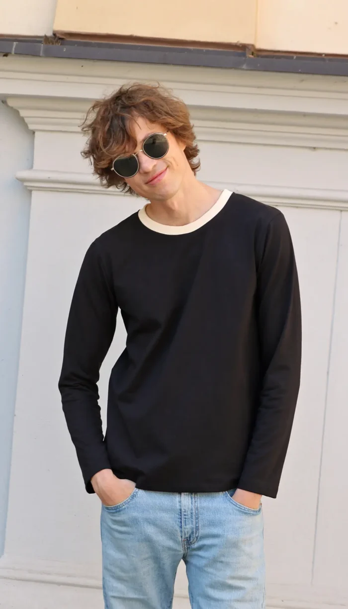 longsleeve czarny męski