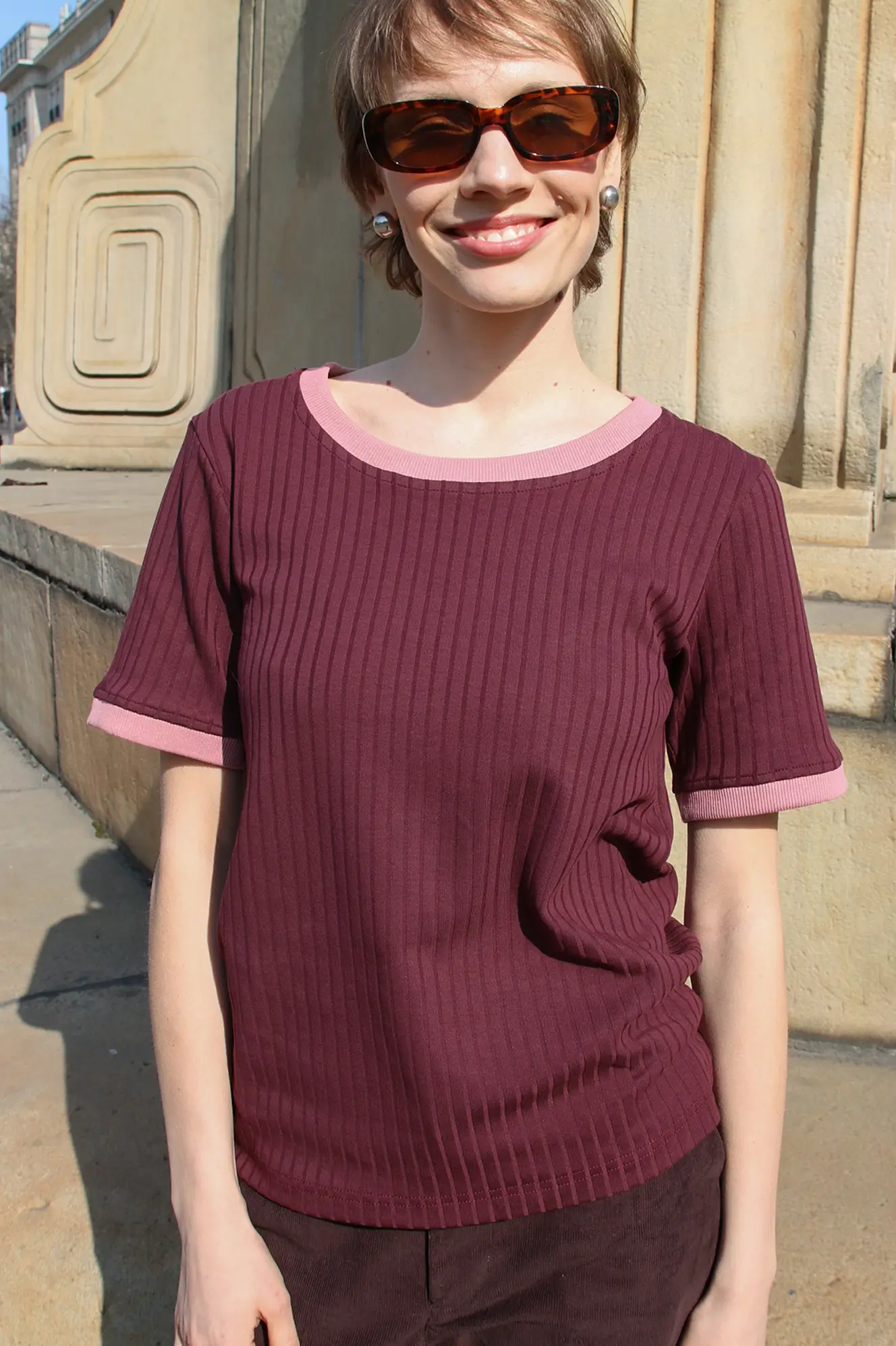 tshirtpinkbordo 0008 IMG 4421 » SNY VISION » ubrania dla kobiet i mężczyzn. t-shirt bordo + pink