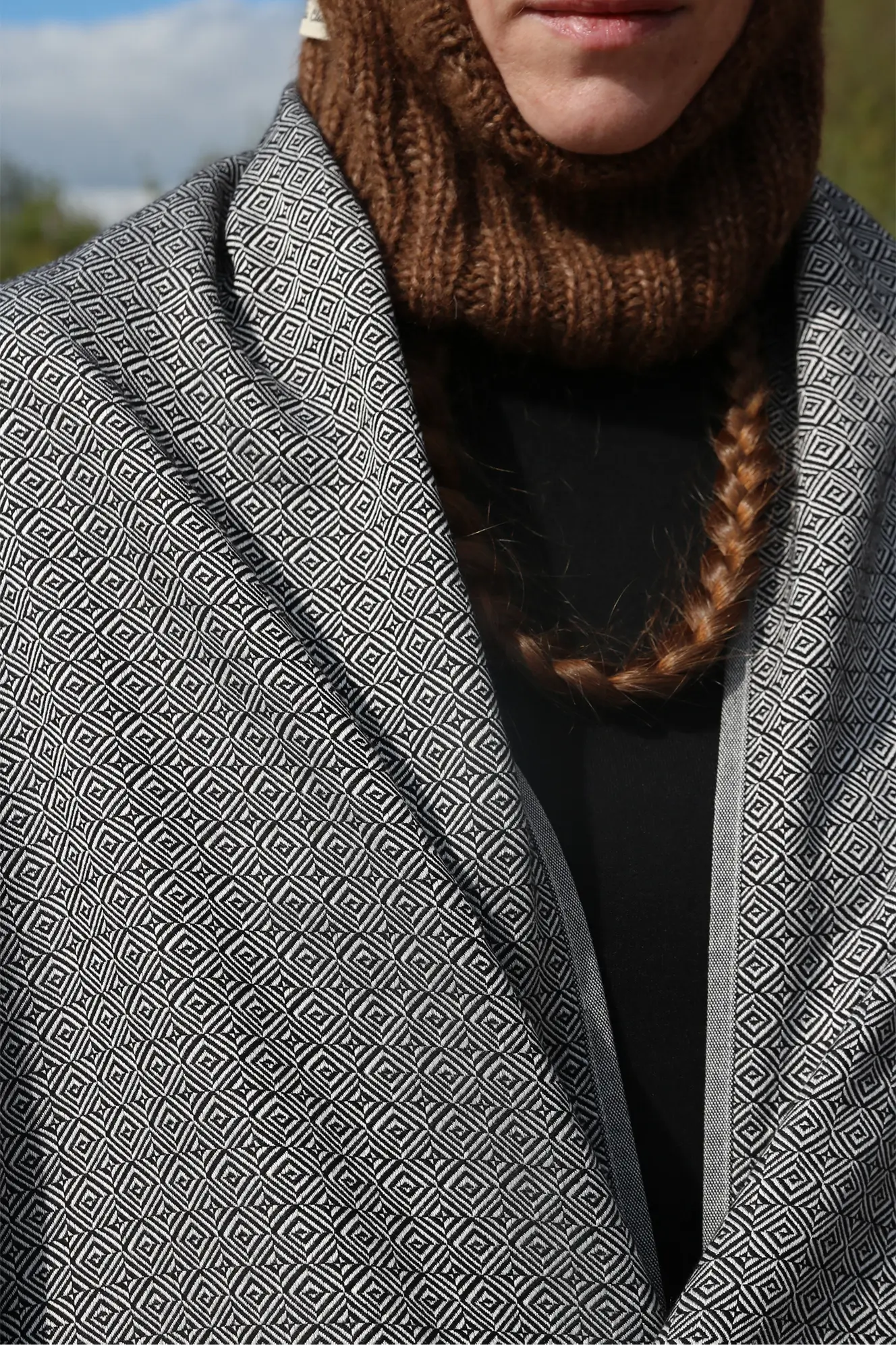 bambusowy szal diamentowy